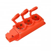 Колодка 3 гнізда з кришкою HOROZ ELECTRIC 
221-000-301