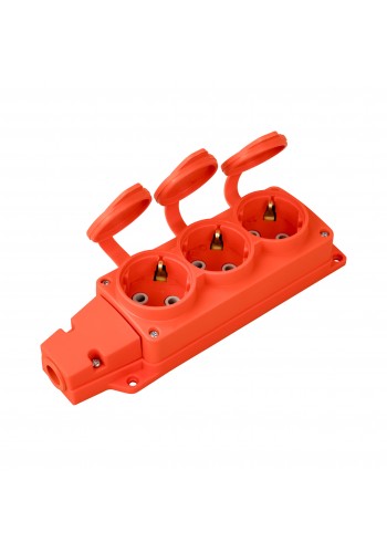Колодка 3 гнізда з кришкою HOROZ ELECTRIC 221-000-301