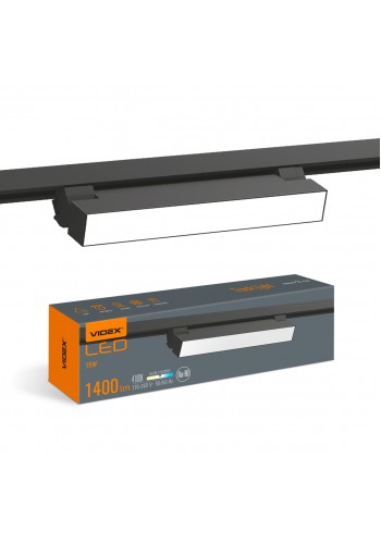 LED світильник трековий VIDEX TR05 15W 4100K 220V чорний VL-TR05-154B - 486248