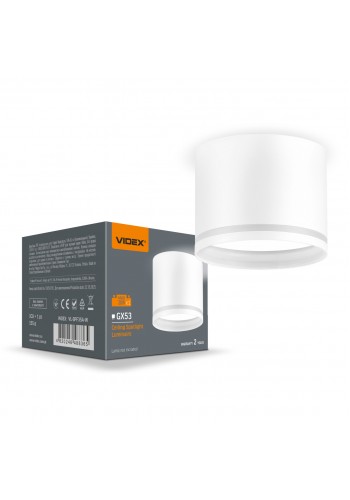 Світильник VIDEX під лампу GX53 накладний Білий (VL-SPF35A-W) VL-SPF35A-W - 488365