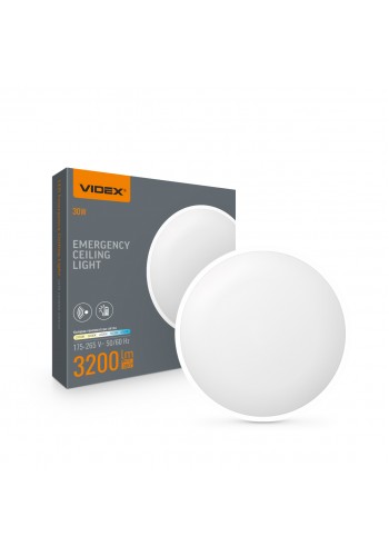 LED Світильник аварійний накладний з датчиком руху VIDEX 30W 2700-6500K 220V VL-CLR-EM300-2 - 485456