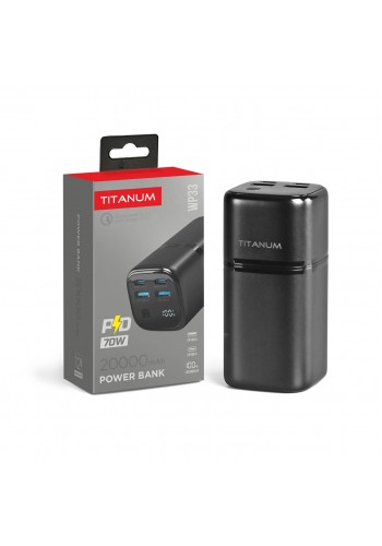 Повербанк 20000mAh TITANUM WP33 PD70W Black TPB-WP33-B - 486989