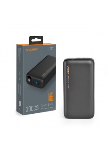 Повербанк 30000mAh VIDEX VPB-297 22.5W Black VPB-297-B - 486521