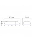 Світлодіодний світильник вологозахищений AYDOS-20 20W IP65 6400К чорний HOROZ ELECTRIC 400-012-126