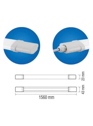 Світлодіодний світильник вологозахищений IRMAK-45 45W 6400K HOROZ ELECTRIC 
059-004-0045-010