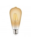 Світлодіодна лампа Filament RUSTIC VINTAGE-6 6W E27 HOROZ ELECTRIC 001-029-0006-010