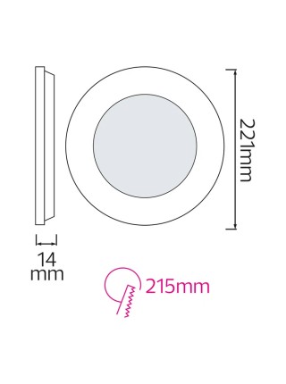 Світлодіодний світильник врізний Slim-18 18W 4200К HOROZ ELECTRIC 
056-003-0018-050