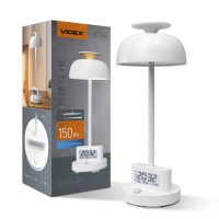 LED лампа настiльна з акумулятором VIDEX VL-TF24W 8W 4000K+RGB White VL-TF24W - 400226