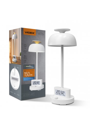 LED лампа настiльна з акумулятором VIDEX VL-TF24W 8W 4000K+RGB White VL-TF24W - 400226