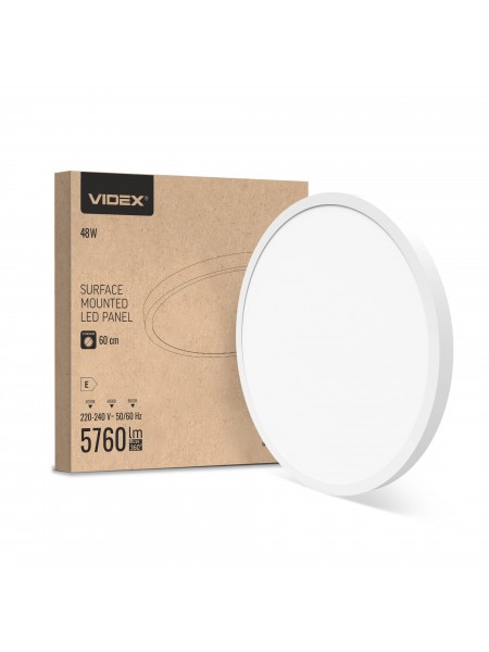 LED панель кругла VIDEX PBR600 48W 3000-4000-6000K 230V VL-PBR600-48CW - 489584