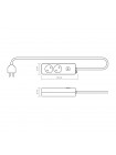 Мережевий подовжувач VIDEX ONCORD б/з 2п 3м з кнопкою White VF-PD23-W - 488211