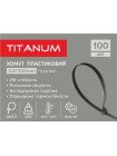 Хомут пластиковий 3.6x300мм 100шт УФ PA6.6 чорний (TF-PH3630-B) TITANUM TF-PH3630-B - 606048
