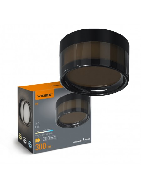 LED світильник IP65 круглий VIDEX BHD01 9W 2400-3200-4300K Black VL-BHD01-09CBB - 487771