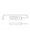 Мережевий подовжувач VIDEX ONCORD б/з 3п 2м з кнопкою White VF-PD32-W - 488228