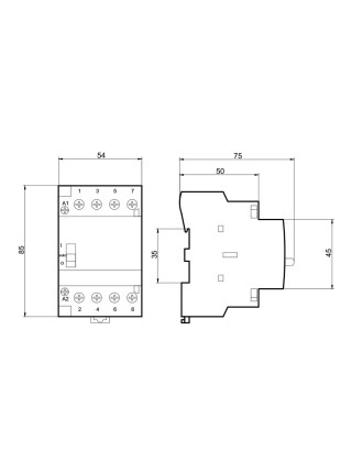 Контактор модульний MCF3i 63-40 4P з ручним керуванням Промфактор ( MCF3i6340230 )
