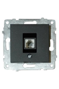 Механізм розетки телефонної GRANO чорний OVIVO 
600-000317-221