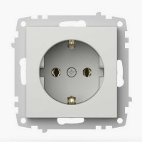 Розетка EL-BI VEGA білий мат 1-на з заземленням без рамки ( 609-016200-217 )