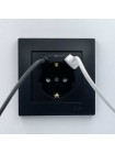 Розетка EL-BI VEGA чорний мат 1-на з заземленням + 2USB (Type C+A) ( 510-014800-334 )