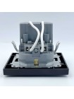 Розетка EL-BI VEGA чорний мат 1-на з заземленням + 2USB (Type C+A) ( 510-014800-334 )
