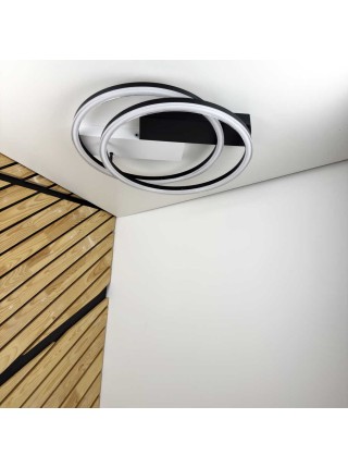 Світильник LED smart BRIONI-R+пульт 80W 3000-5000K IP20 круг чорний Violux ( 220695 )