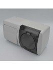 Вимикач EVA сірий 1кл + Розетка з заземленням з кришкою IP54 ( 554-011500-920 )