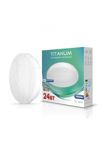 LED світильник настінно-стельовий TITANUM 24W 5000K  Криві лінії TLCL-245CL - 481748
