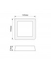 LED Світильник квадратний накладний TITANUM 12W 5000K TL-BHS20-125 - 482639