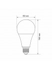 LED лампа TITANUM A80 18W E27 4100K