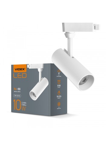 LED світильник трековий VIDEX 10W 4100K білий VL-TR04-104W - 299426