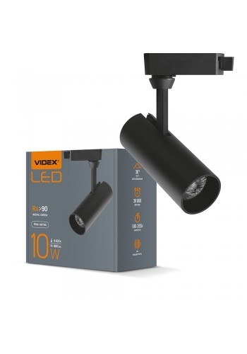 LED світильник трековий VIDEX 10W 4100K чорний VL-TR04-104B - 299419