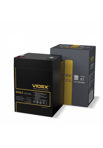 Акумулятор свинцево-кислотний Videx 6FM4.5 12V/4.5Ah color box 1 6FM4.5 1CB - 298016