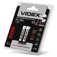Акумулятори Videx HR03/AAA 600mAh double blister/2шт HR03/600/2DB - 291826
