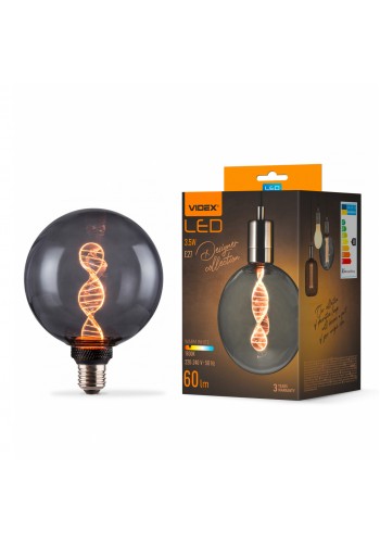 LED лампа VIDEX Filament VL-DNA-G125-S 3.5W E27 1800K Smoky VL-DNA-G125-S - 484442