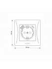 Розетка одинарна із заземленням з USB+USB-C срібний шовк VIDEX BINERA VF-BNSK1GUC-SS - 485296