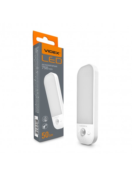 LED Світильник акумуляторний з датчиком руху VIDEX VL-NL014W-S VL-NL014W-S - 485319