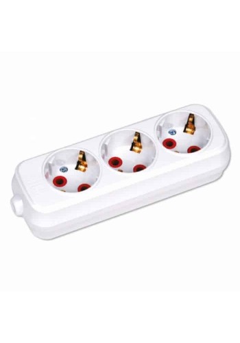 Колодка 3 гнізда з заземленням HOROZ ELECTRIC 200-300-301