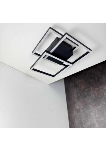 Світильник LED smart RAFAEL+пульт 100W 3000-5000K IP20 прямокутний чорний Violux ( 220975 )