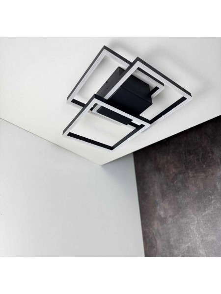 Світильник LED smart RAFAEL+пульт 100W 3000-5000K IP20 прямокутний чорний Violux ( 220975 )