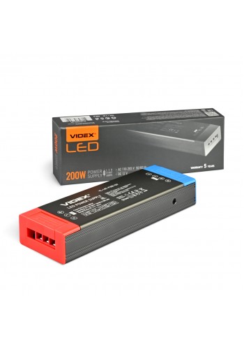 Блок живлення для LED стрічки VIDEX DC12V 16.6A 200W IP20 (VL-LST-P200-12V) VL-LST-P200-12V - 486040