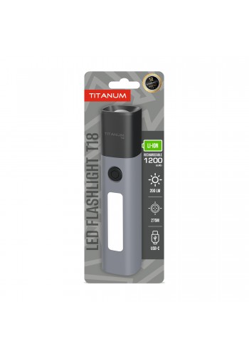 Портативний світлодіодний ліхтарик TITANUM TLF-T18 200Lm Gray TLF-T18 - 489850