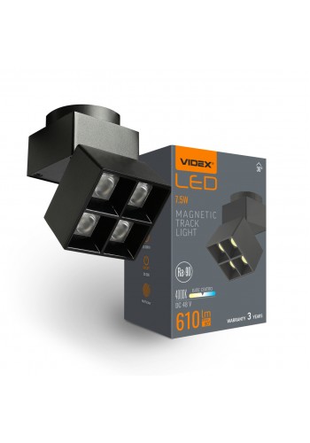 Світильник МАГНІТНИЙ трековий VIDEX LE24B 7.5W 4000K 48V Black VL-TRMS-LE24B - 485784