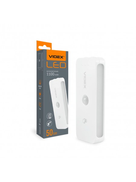 LED Світильник акумуляторний з датчиком руху VIDEX VL-NL053W-S VL-NL053W-S - 486460