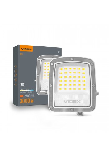 LED прожектор VIDEX F5 30W 3000-5000-6500K 230V White (VL-F5-030CW) VL-F5-030CW - 400424