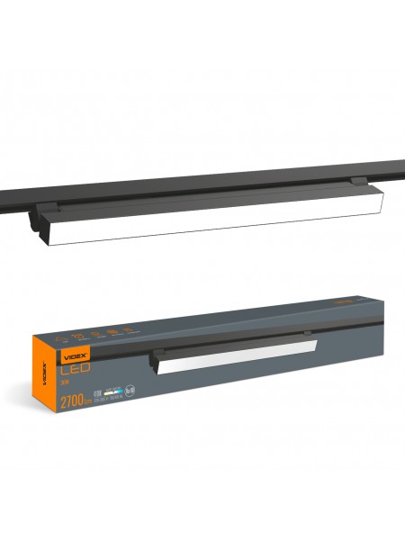 LED світильник трековий VIDEX TR05 30W 4100K 220V чорний VL-TR05-304B - 486262