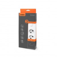 Мережевий подовжувач VIDEX ONCORD б/з 3п 5м з кнопкою White VF-PD35-W - 488242