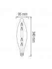 Світлодіодна лампа Filament ELLIPTIC 8W Е27 Титан HOROZ ELECTRIC 001-054-0008-020