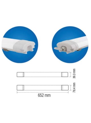 Світлодіодний світильник вологозахищений NEHIR-18 18W 4200К HOROZ ELECTRIC 
059-003-0018-020