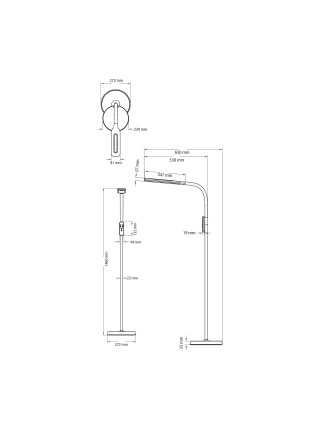 Світлодіодний торшер ALBA 15W білий HOROZ ELECTRIC 
046-005-0015-010