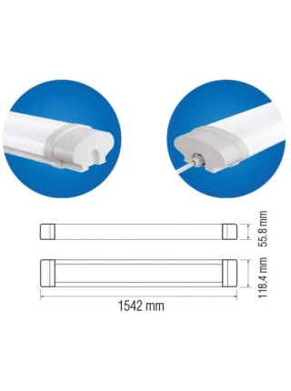 Світлодіодний світильник вологозахищений OKYANUS-90 90W 4200К HOROZ ELECTRIC 
059-005-0090-020