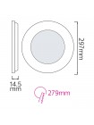 Світлодіодний світильник врізний Slim-24 24W 4200К HOROZ ELECTRIC 056-003-0024-050